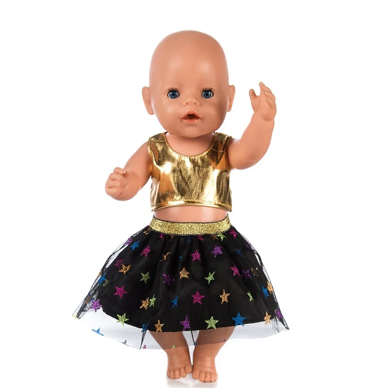 Кукольное платье подходит для 43 см Детские кухонные принадлежности Одежда для новорожденных и 17 дюймовых кукол одежда