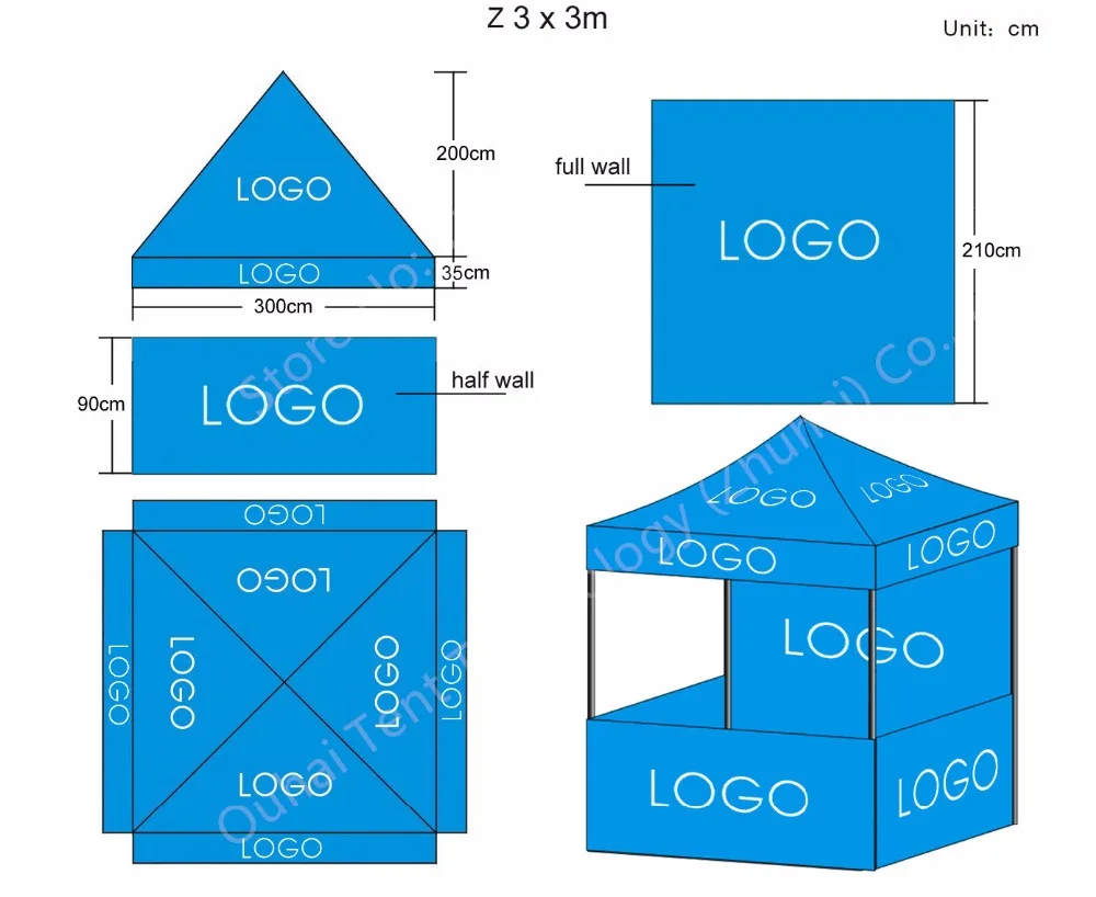 3x3m model printing template_