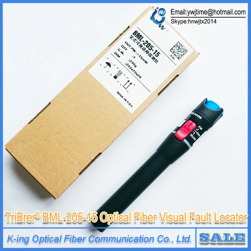 

Original Tribrer BML-205-15 Fiber optic visual fault detector pen out pw : >15mW