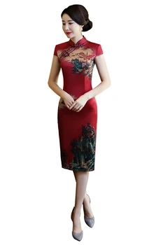 

Shanghai Story China Qipao Knee Length Chinese Dress chinese style dress Chinese Oriental dress Vintage cheongsam 2 Style