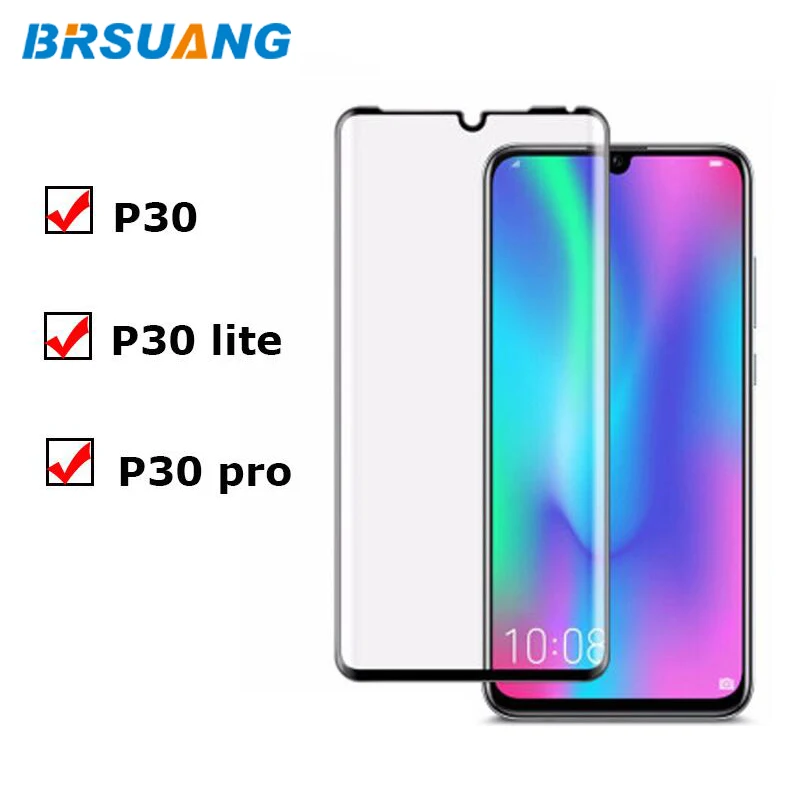 

50pcs/lot BRSUANG 9H HD 3D Curved Ultra Thin Full Cover Tempered Glass Film For Huawei Mate 10 10 Lite P10 P20 Lite P30 Pro Etc.