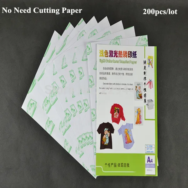 promotion no need cutting laser paper 200pcs a4 paper white color transferring flyers paper tickets
