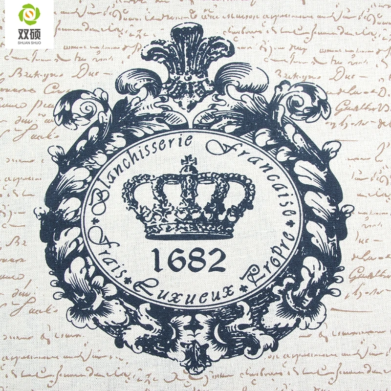 Новый Arriver старинные ткани Императорская Корона Стиль Хлопчатобумажной Ткани