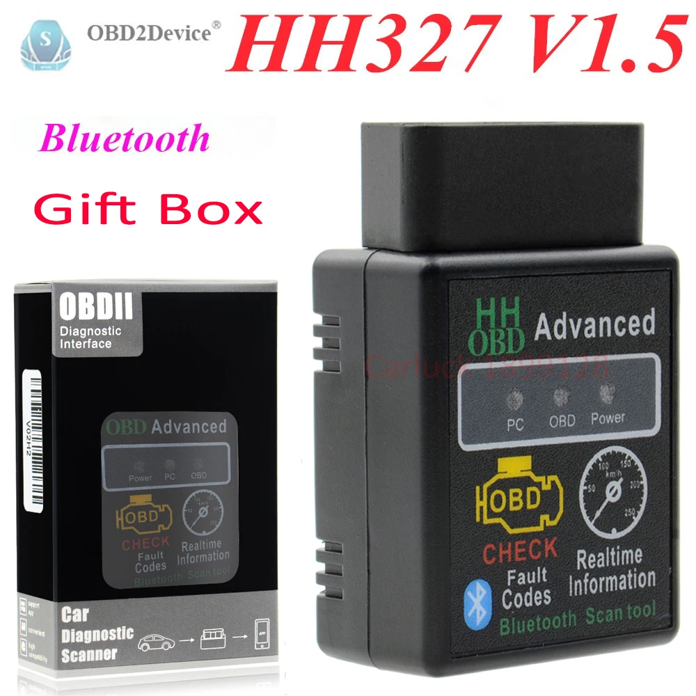 HHOBD ELM327 Bluetooth OBDII Outil d'analyse de véhicule