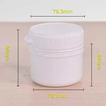 

100pcs 200ml Thick PP Plastic Jars,Sample Packing Bottles, Solid/Liquid Container,Black/White Colors Sealed Caps with Inner Lids