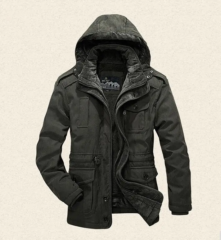 Зимняя куртка, Мужская парка, теплая, водонепроницаемая, большой размер,, толстая, мужская, тяжелая шерсть, 2 в 1, пальто, высокое качество, флис, с хлопковой подкладкой - Цвет: 1