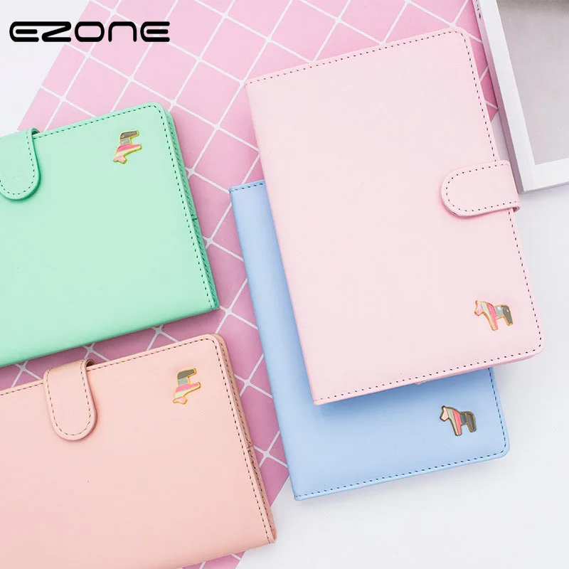 

EZONE Macaroon Candy Color Notebook Creative Pure Blank Cover Note Book Cute Kawaii Notepad Travel Jounery School Office Supply