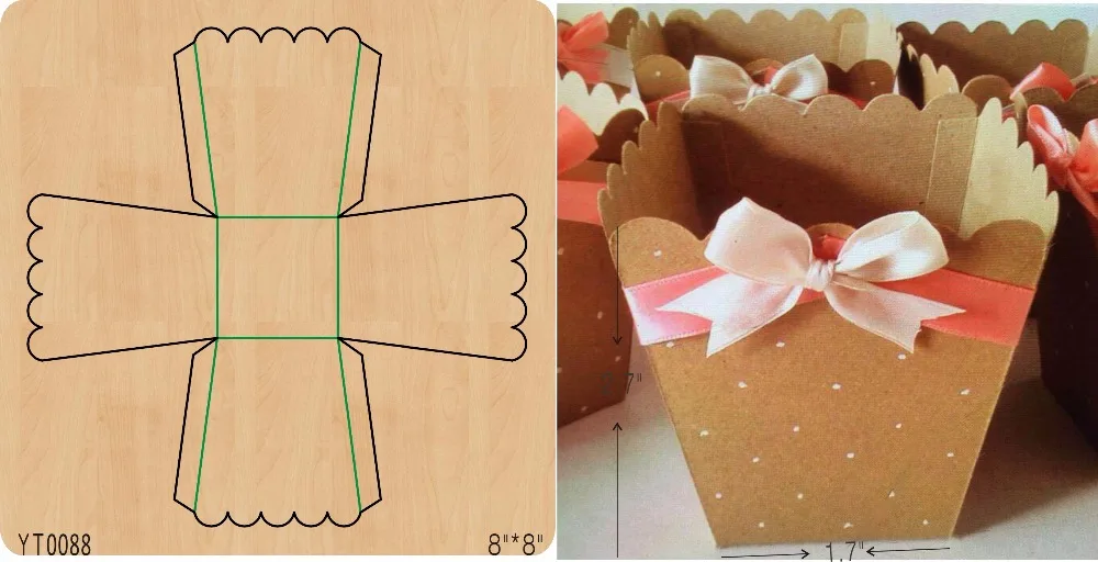 

Cake box-3 DIY new wooden mould cutting dies for scrapbooking Thickness/15.8mm