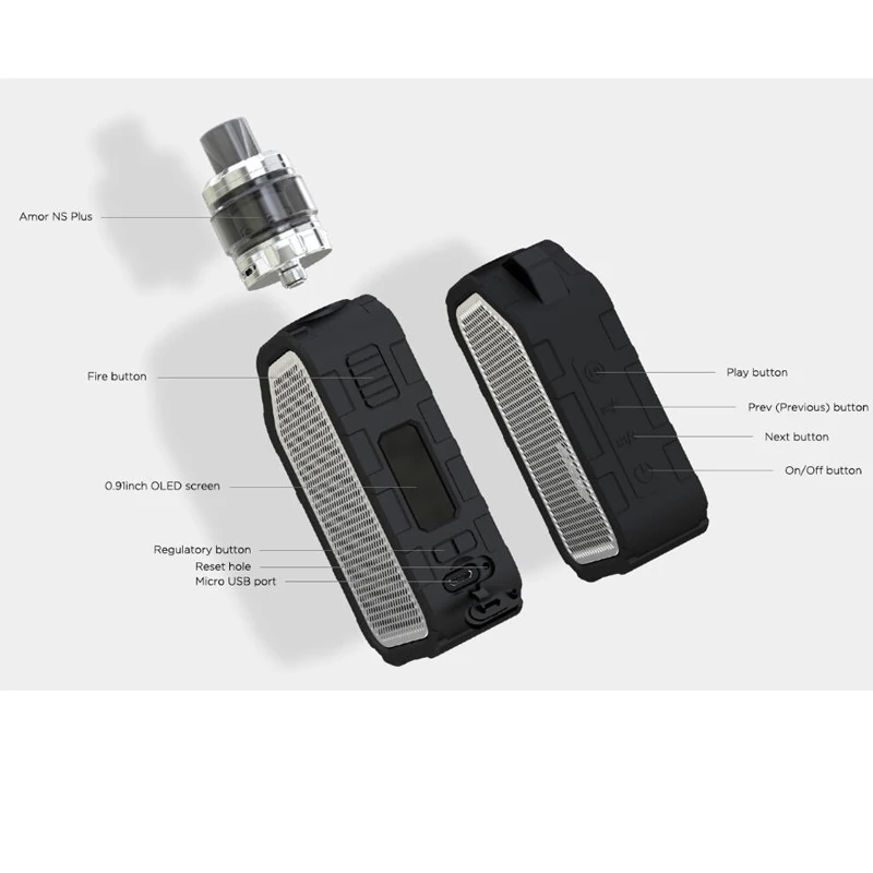 Оригинальный боксмод Wismec Active Kit 80 Вт вейп с баком AMOR NS/Amor NSE 4 5 мл электронная