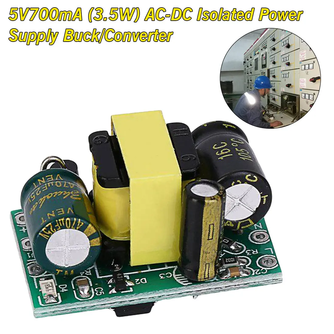 

DC5V 700mA AC-DC Lsolated Power Buck Converter 265V to 85V Step Down Module