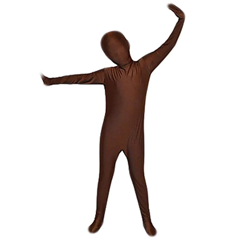 Child 3-12 Boys Black Zentai Suits One Piece Tights Full Body Zentai Spandex Girls Cosplay Halloween Costume for Kid cosplay costume