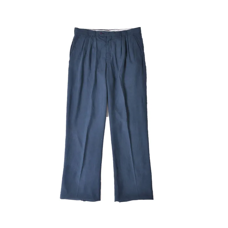 

Silk Men Pants Three Colors Summer Casual Solid Pant Straight Blue Khaki Trousers