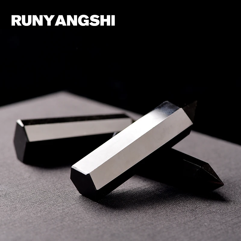 Crystal Pillar Stone 1 Pc Black Natural Small Column High Quality Beautiful Runyangshi ZH09 | Дом и сад