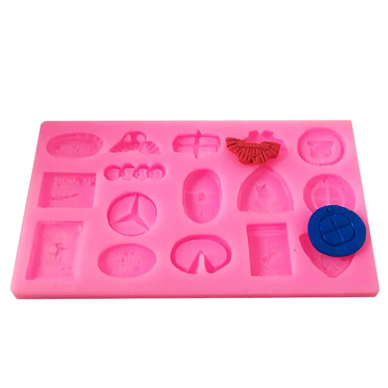 16 Styles Car Logo Shaped Cake Mould 3D Silicone Cake Mold Cake Baking Mold Fondant Cake Decorating Tools Pastry Mold Tools 4