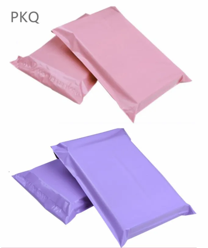 

Many sizes 100Pcs Pink Self-seal Adhesive Post Mail Bags Plastic Postal Mailing Bag Mailer Padded shipping Envelope Courier bag