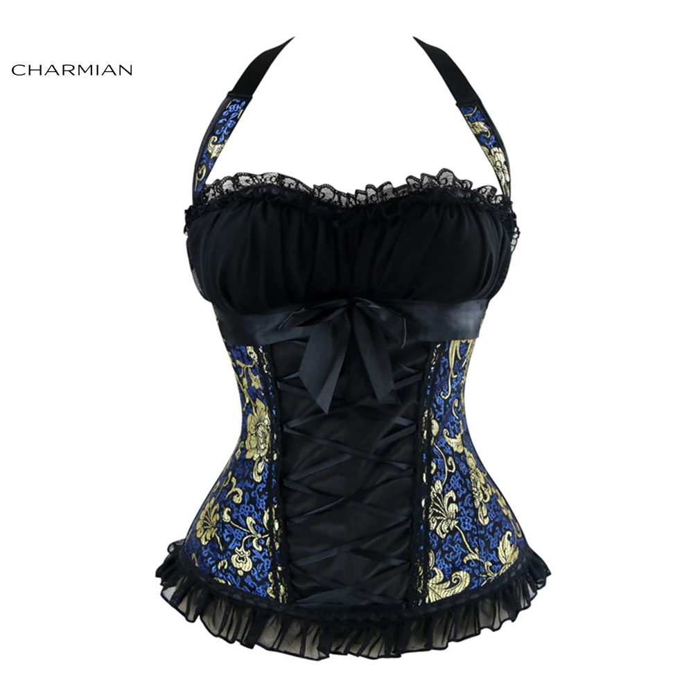 Buy Charmian Women's Vintage Gothic Halter Overbust