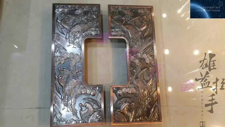 Antique bronze sculpture luxury hotel clubs Handle Chinese glass door wooden door handles villa Handle Antique bronze sculpture luxury hotel clubs Handle Chinese glass door wooden door handles villa Handle