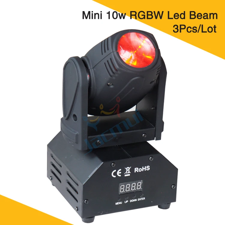 

(3Pcs/Lot) 10W Led Beam Moving Head Dmx 512 RGBW 10W Led Moving Head Beam Disco Light