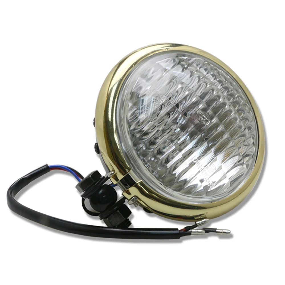 

Retro 5" Universal Motorcycle Headlight Front Head Lamp Hi/Lo Beam Fog Light Bulb for Harley Touring Chopper Bobber Cafe Racer