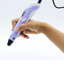 Hot 3d Printer Pen Best Children DIY Gift Graffiti Pen 3D Stereo Drawing Pen With 1.75mm Multicolor PLA Filament free shipping