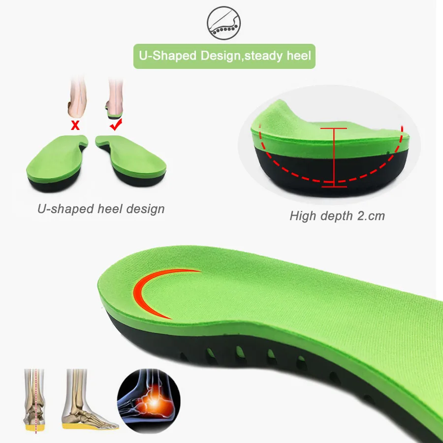 Best Orthopedic Shoes Sole Insoles For Shoes Arch Foot Pad X/O Type Leg Correction Flat Foot Arch Support Sports Shoes Inserts