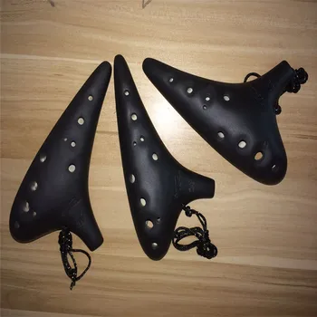 

High Quality 12 Hole Ocarina Smoked Burning Process Professional Ceramic Zelda Flute Musical Instruments 17x10cm