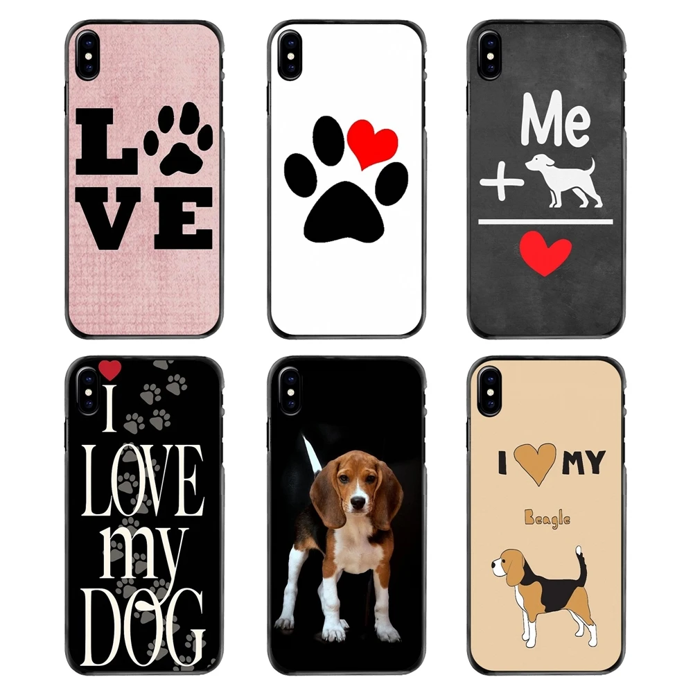 Accessories Phone Cases Cover For iPhone 4 4S 5 5S 5C SE 6 6S 7 8 Plus X XR XS Max iPod Touch I love my Beagle Dogs |