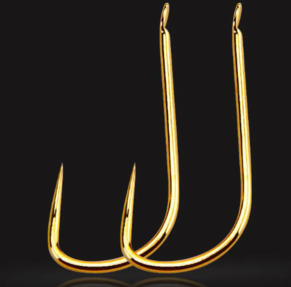 YINGTOUMAN 10 шт./лот безстёганая Золотая рыбка крючок без колючей спортивной 1#-10# золотой 5 H твердость многоцелевой углеродистой стали