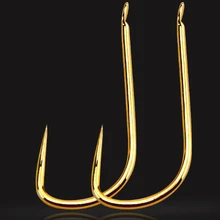 YINGTOUMAN 10 шт./лот безстёганая Золотая рыбка крючок без колючей спортивной 1#-10# золотой 5 H твердость многоцелевой углеродистой стали