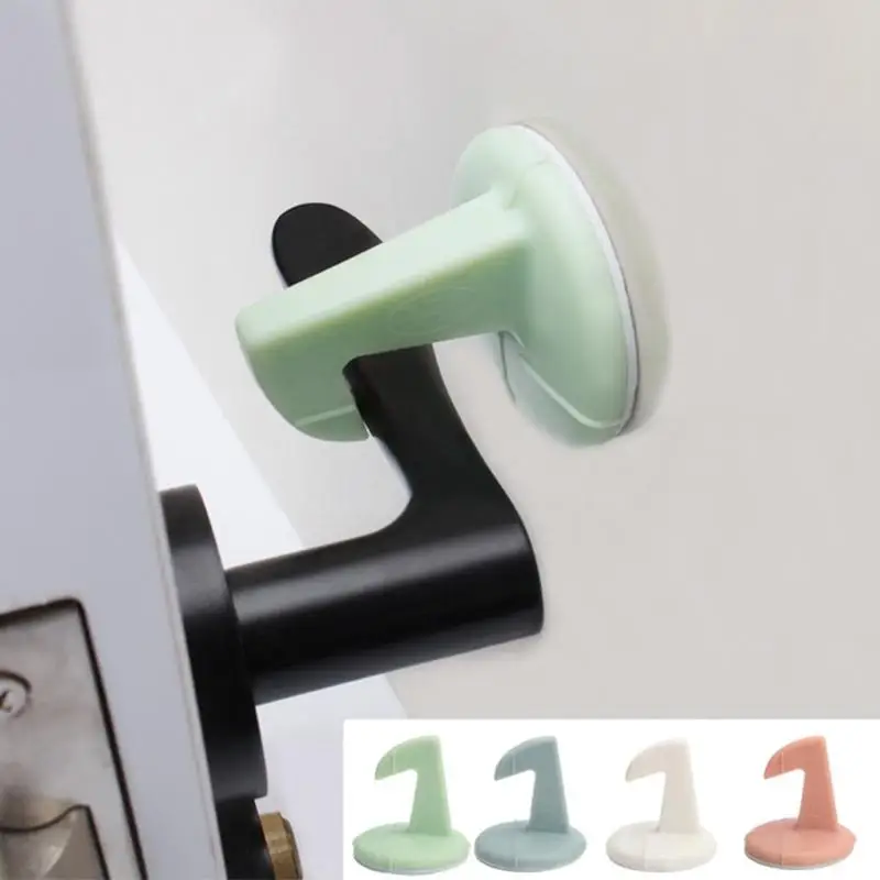 1pc Door Stopper Silicone Suction Mat Wall Absorption Punching Hook
