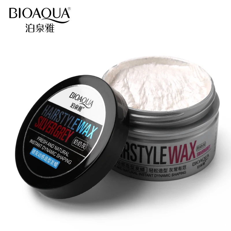 BIOAQUA бренд 100 г серебристо серый помада для волос грязь прическа моделирующий воск крем быстросохнущая моделирование легко укладки