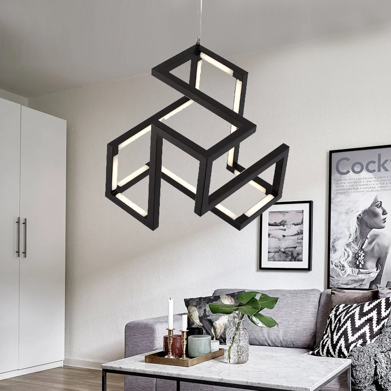 

New designs Modern LED Pendant Lights For Dining Living room White/Black Creative Suspendor Hanging LED Wire Pendant lamp
