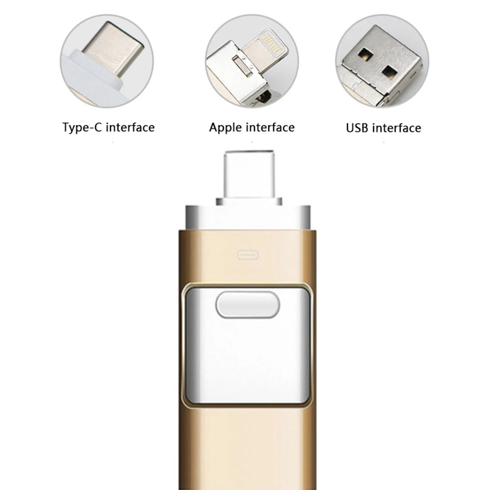 3 in 1 OTG USB 3 0 Flash Drive U Disk Memory Stick Storage Adapter USB 1