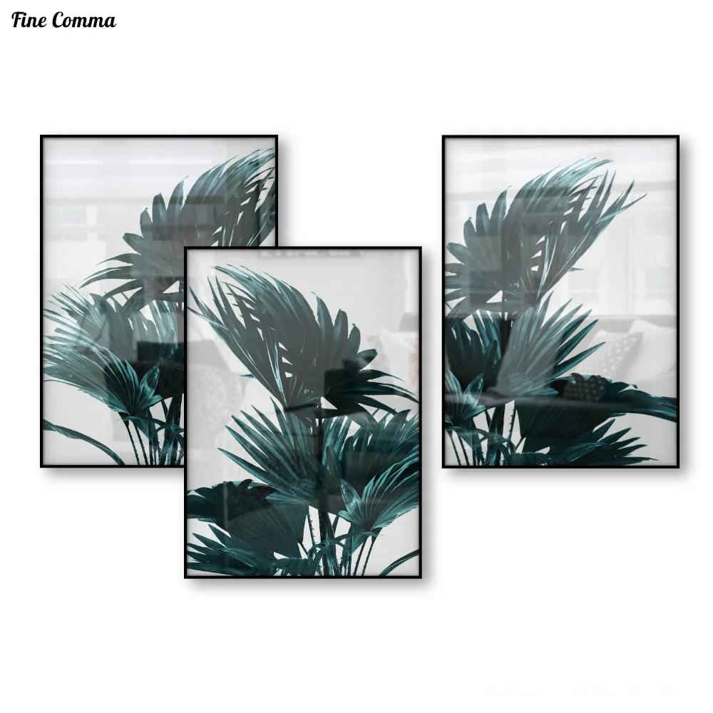 

Poster Green Plant Palm Leaves Posters and Prints Scandinavian Decor Nordic Wall Picture for Living Room Wall Art Canvas Print