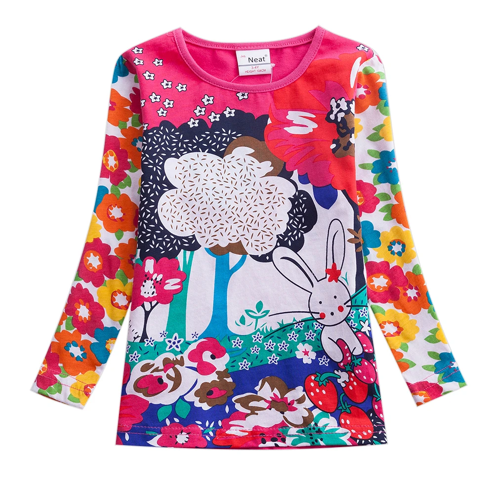 

Girls T-shirt Children t Shirts Kids Flower t-shirt Girls Long Sleeve Tops Girls T Shirt Child Clothing Kids Cotton Shirts F4908