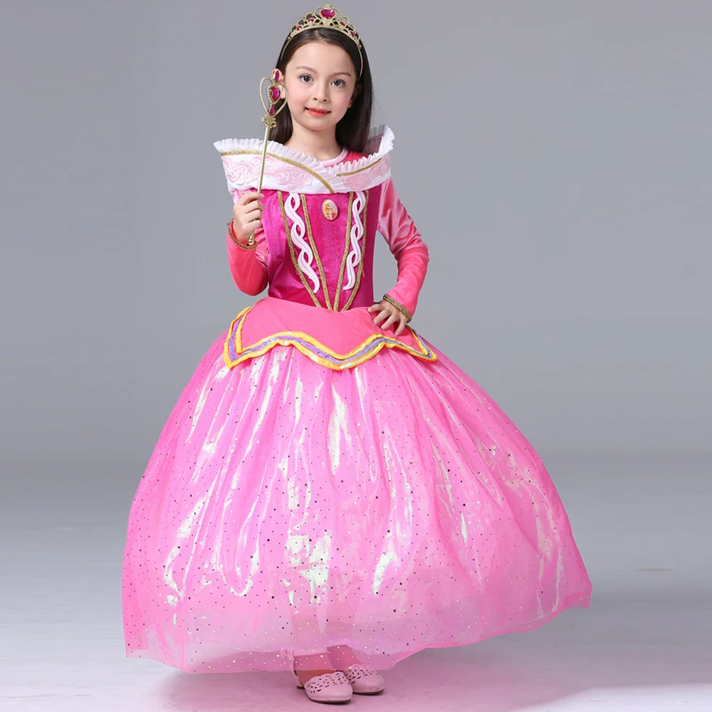 Disfraces y accesorios Juguetes y juegos JerrisApparel Niña Princesa Aurora  Disfraz Vestir Bella Durmiente Vestito 