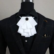 Элегантный многослойный формальный свадебный деловой офисный стилист Галстуки жениха ручной работы костюм с бабочками рубашки воротник галстук-бабочка