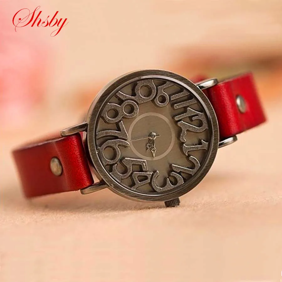 Shsby New Vintage Digital Hollow Genuine Cow Leather Strap Watches Women Dress Female Quartz Watch Student Leisure huismerk kopen in de aanbieding Shsby New Vintage Digital Hollow Genuine Cow Leather Strap Watches Women Dress Female Quartz Watch Student Leisure huismerk kopen in de aanbieding