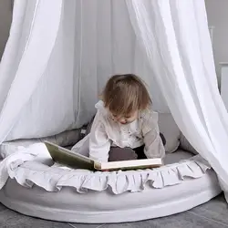 Круглая детская кровать-гнездо, переносная съемная и моющаяся кроватка, дорожная кровать для детей, детская хлопковая Колыбель