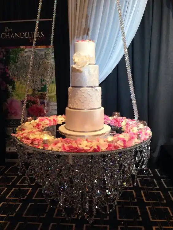 wedding hanging swing crystal cake stand elegant swing wedding