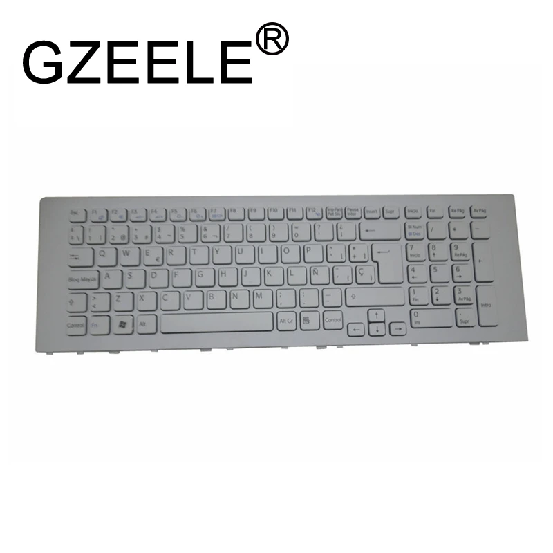 

GZEELE New Laptop keyboard For SONY VAIO VPCEJ VPC-EJ VPC EJ 148972481 AEHK2P00020 SP Spanish white 17.3" Series With Frame