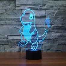 Животное мультфильм Динозавр ночник ребенок 7 цветов Chaning 3D светодиодный свет для спальни украшения дома