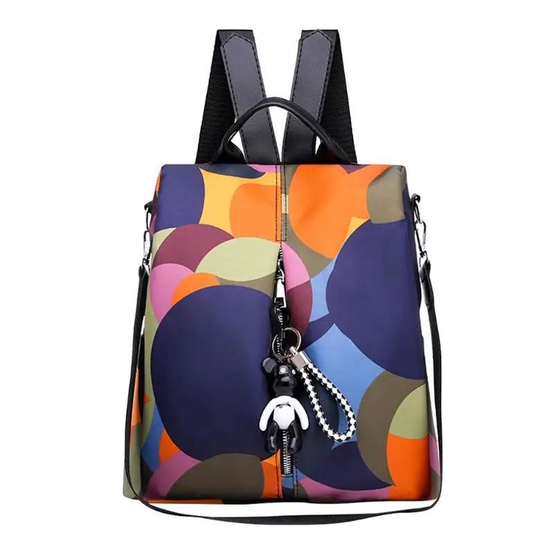 Модный водонепроницаемый Оксфорд женский Противоугонный Рюкзак Школьная Сумка высокого качества для женщин многофункциональные дорожные сумки дропшиппинг - Цвет: e