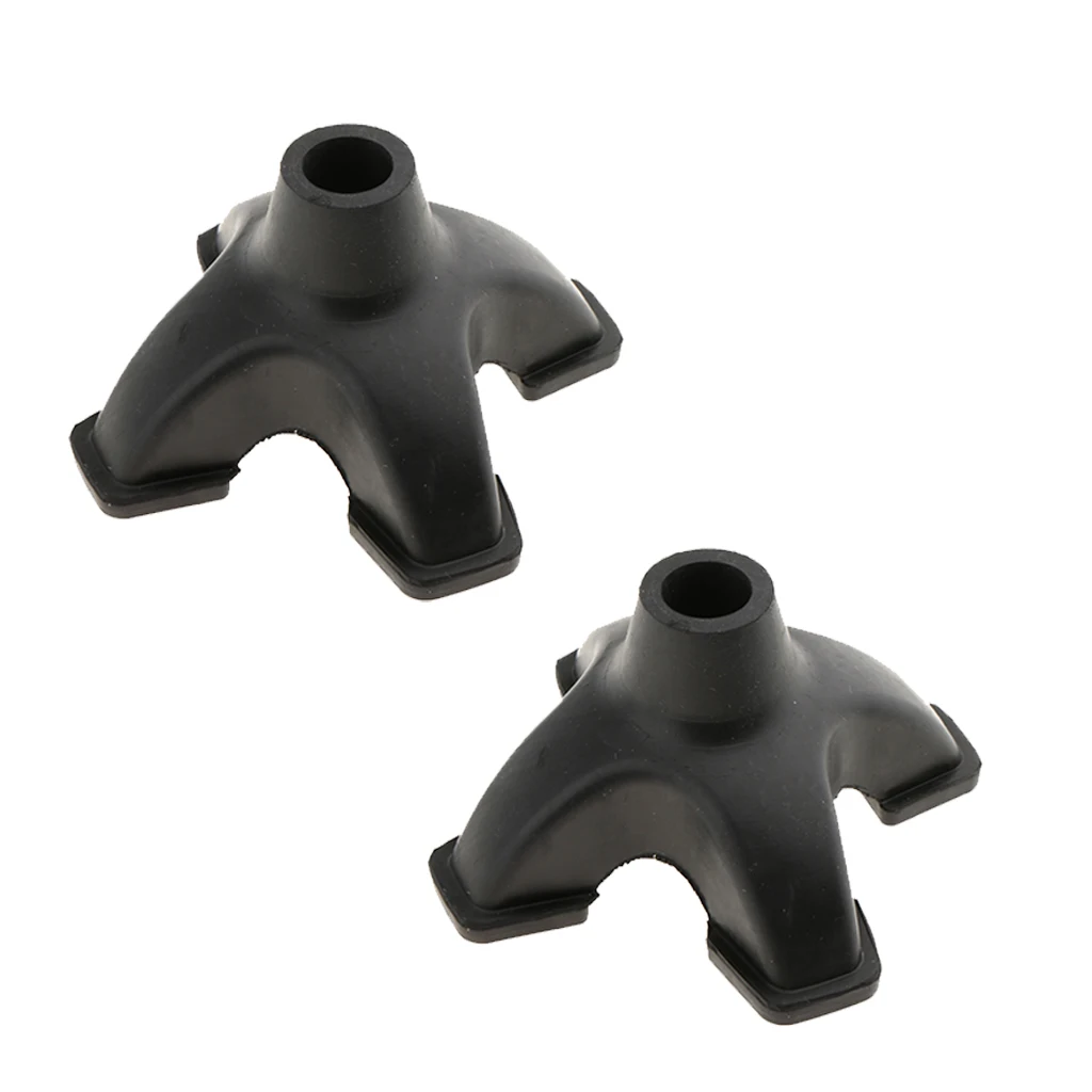 2 Pcs Stable 4 Point Quad Rubber Replacement Foot Pad for Walking Canes Crutch
