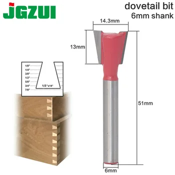 

3/8 X 14" Dovetail Router Bit - 6" Shank