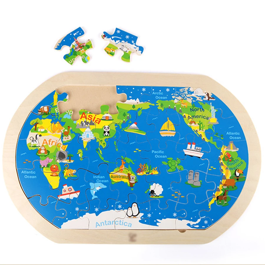 

Cartoon 3D Animal Puzzle Wooden Digital Cube Educational Wood Toy Kids Puzzle IQ Montessori Jigsaw Puzzles For Children 60D0004