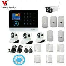 YobangSecurity Wireless Wifi GSM Home Security Camera System with Motion Detection Outdoor Video IP Camera Wireless Strobe Siren
