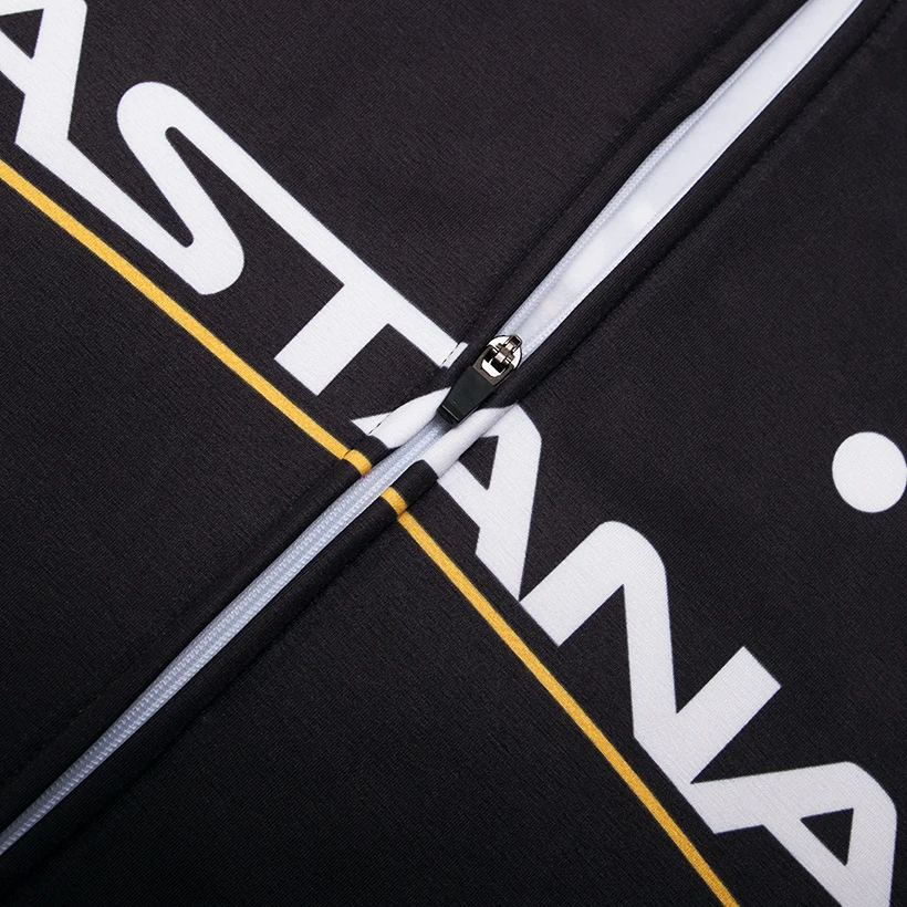 Команда Астана зима черная велосипедная майка 12D набор велосипедных штанов Мужская Ropa Ciclismo термо флисовая велосипедная Одежда для велоспорта