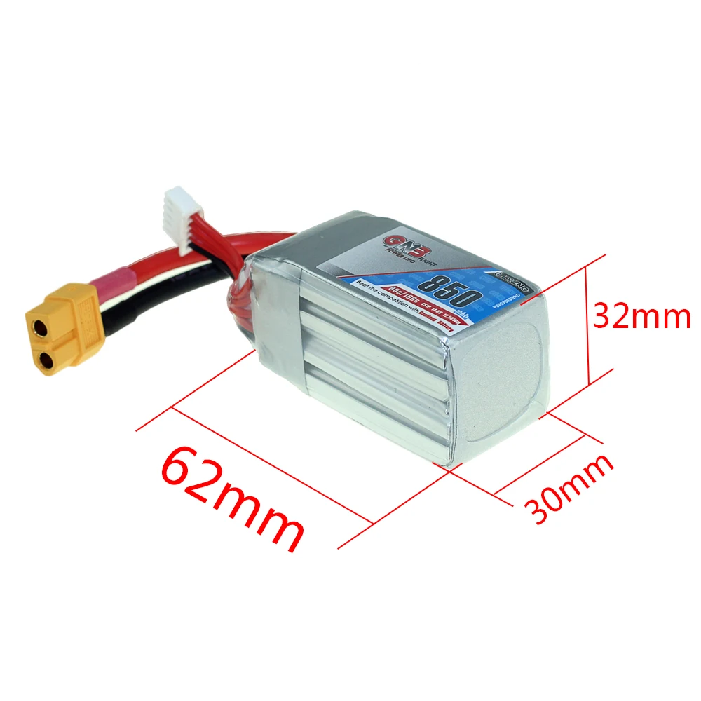 GNB 3S 4S Lipo аккумулятор 850mAh 80C 160C 11,1 V 14,8 V с XT30U-F разъемом перезаряжаемая батарея для радиоуправляемого гоночного дрона