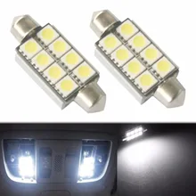 211 41-42mm cancelador teto pingo para carro bulbo lampada canbus torpedo led 8smd festa